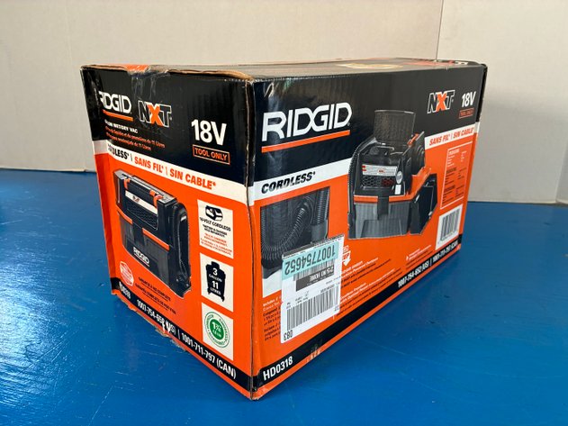 Image for Ridgid HD0318 3 Gallon 18-Volt Cordless Handheld NXT Wet/Dry Shop Vacuum (Tool Only) With Filter, Expandable Hose And Accessories