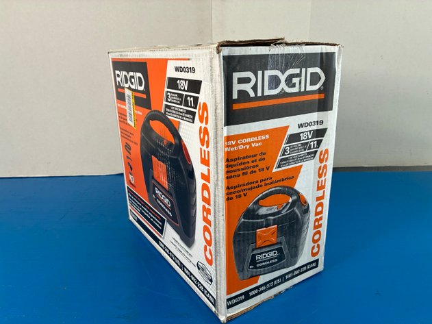 Image for Ridgid WD0319 3 Gal. 18V Cordless Handheld Wet Dry Vac