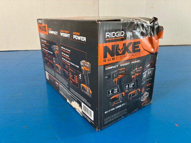 Image for Ridgid 18V NUKE SubCompact Brushless Cordless 2-Tool Combo Kit with Drill/Driver, Impact Driver, (2) Batteries & Charger