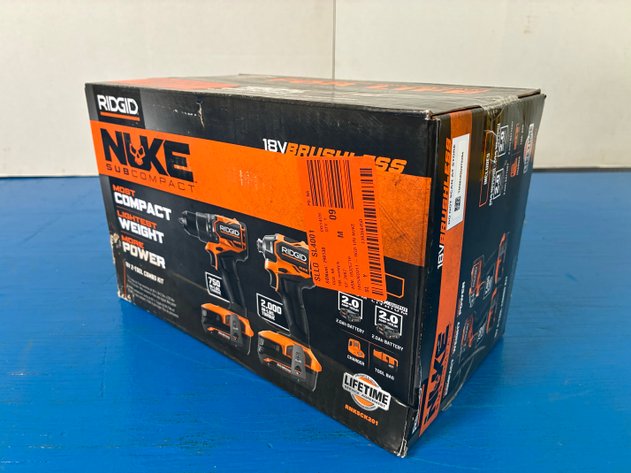 Image for Ridgid 18V NUKE SubCompact Brushless Cordless 2-Tool Combo Kit with Drill/Driver, Impact Driver, (2) Batteries & Charger