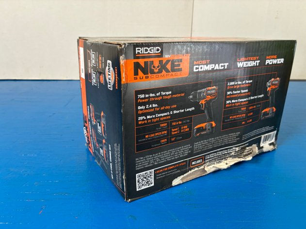 Image for Ridgid 18V NUKE SubCompact Brushless Cordless 2-Tool Combo Kit with Drill/Driver, Impact Driver, (2) Batteries & Charger