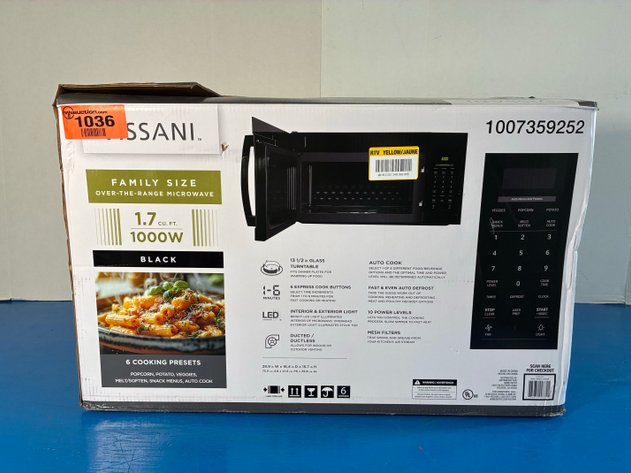 Image for Vissani 1.7 Cu. Ft. 1000-Watt Over The Range Microwave In Black