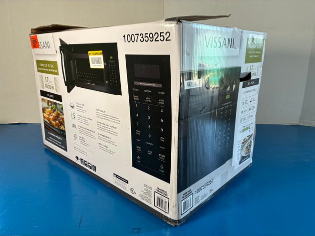 Image for Vissani 1.7 Cu. Ft. 1000-Watt Over The Range Microwave In Black