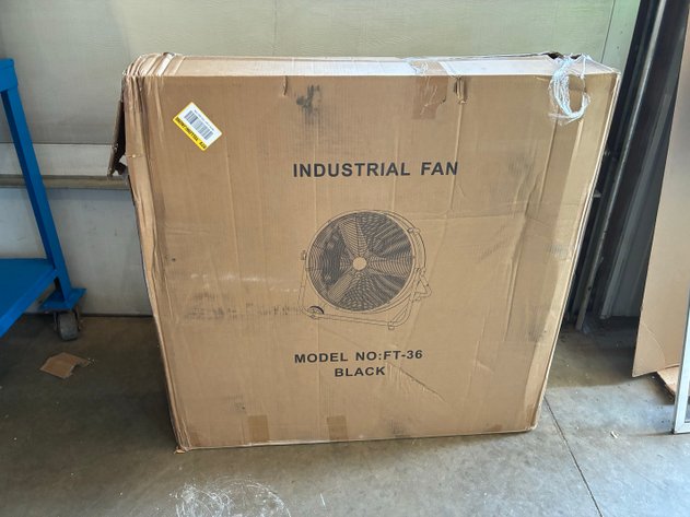 Image for Industrial Fan Model FT-36 - 36 in. 3 Fan Speeds Drum Fan in Black with Adjustable Head