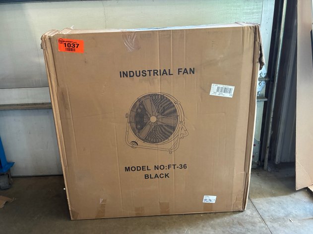 Image for Industrial Fan Model FT-36 - 36 in. 3 Fan Speeds Drum Fan in Black with Adjustable Head