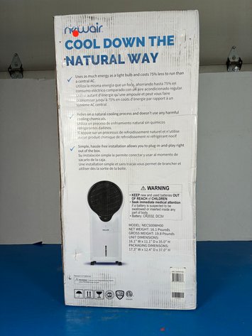 Image for NewAir 500 CFM Evaporative Oscillating Cooler - White