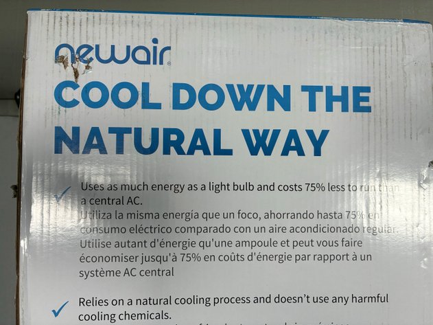 Image for NewAir 500 CFM Evaporative Oscillating Cooler - White