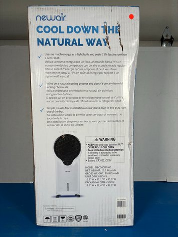 Image for NewAir 500 CFM Evaporative Oscillating Cooler - White