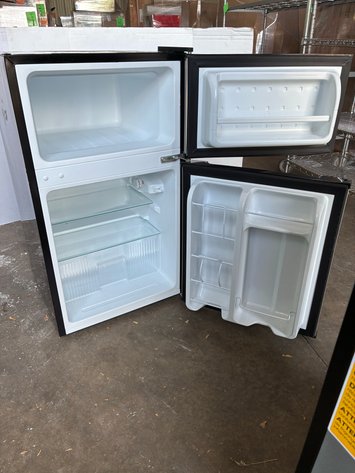 Image for Vissani 3.1 cu. ft. Mini Refrigerator in Stainless Look with 2-Doors, Glass Shelves, and Energy Efficiency