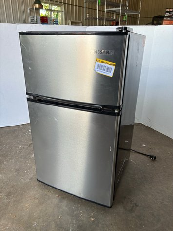 Image for Vissani 3.1 cu. ft. Mini Refrigerator in Stainless Look with 2-Doors, Glass Shelves, and Energy Efficiency