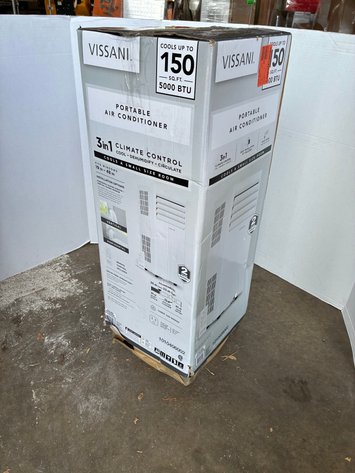 Image for Vissani 5,000 BTU 115-Volt 3-in-1 Portable Air Conditioner Cools 150 sq. ft. in White