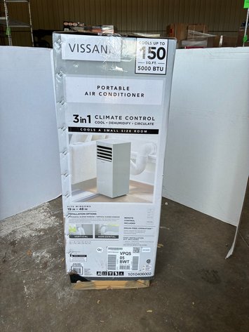 Image for Vissani 5,000 BTU 115-Volt 3-in-1 Portable Air Conditioner Cools 150 sq. ft. in White