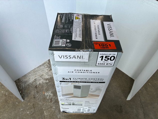 Image for Vissani 5,000 BTU 115-Volt 3-in-1 Portable Air Conditioner Cools 150 sq. ft. in White