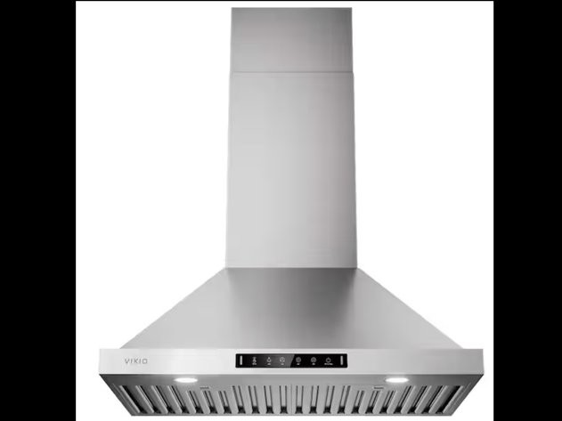Image for VIKIO 36 in. 900 CFM Wall Mount Ducted Range Hood in Stainless Steel with LED Lights, Filters