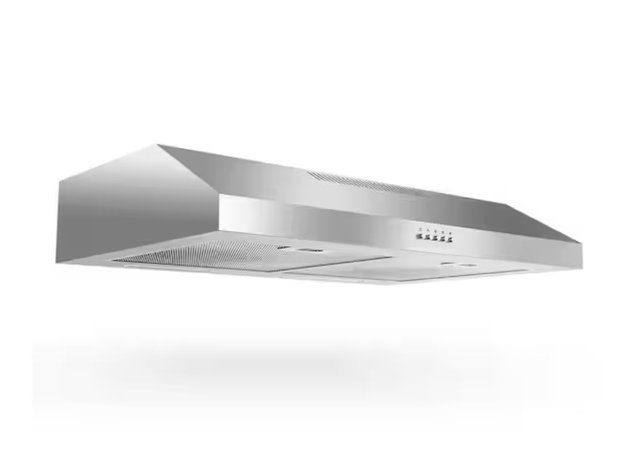 Image for 30 in. 600 CFM Ducted Under Cabinet Range Hood in Stainless Steel w/ 3-Way Venting,LCD Knob Control