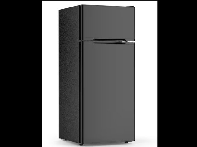 Image for 18.31 in. 4.5 Cu. Ft Mini Fridge with Freezer and Adjustable Removable Glass Shelves with Reversible Door in Black
