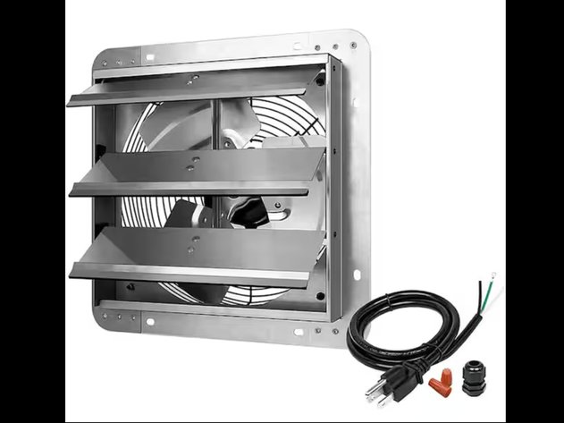 Image for iPower 12 Inch 940 CFM Shutter Exhaust Fan Aluminum High Speed -Silver