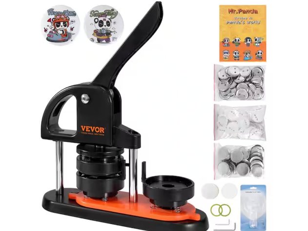 Image for Button Maker Machine, 2.28 in. 58 mm Pin Maker, Installation-Free Badge Punch Kit, Children DIY Gifts Button Making