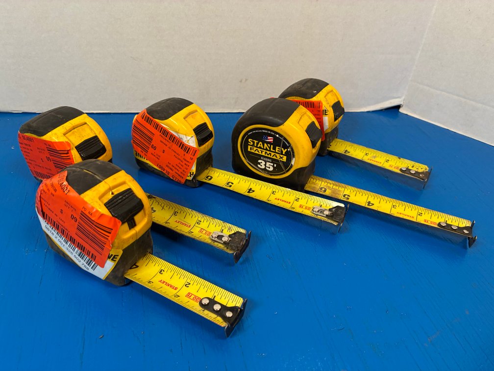 (5) Warrantied Stanley Tape Measures
