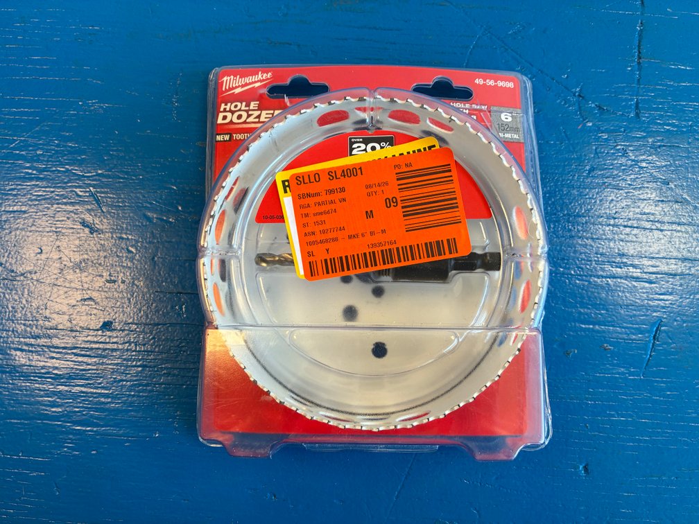 Milwaukee 6 in. Hole Dozer Bi-Metal Hole Saw with 3/8 in. Arbor and Pilot Bit