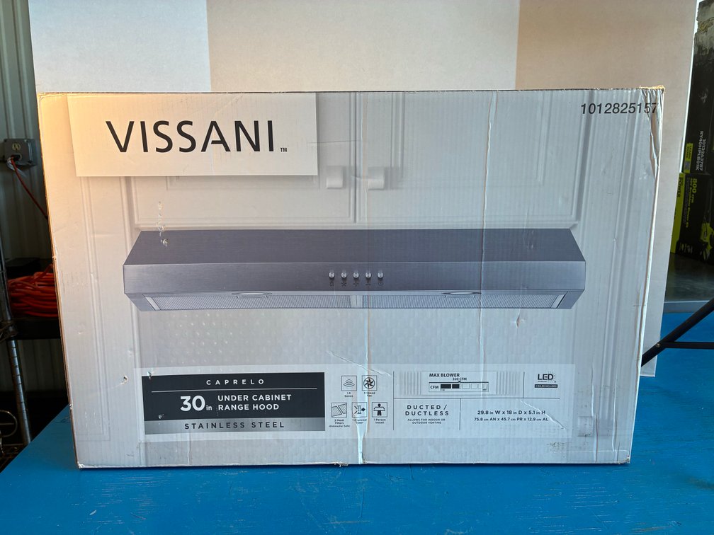Vissani 30 In. 320 CFM Convertible Under Cabinet Range Hood In Stainless Steel