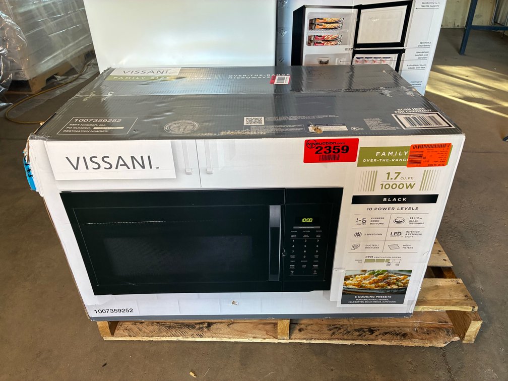 Vissani 1.7 Cu. Ft. 1000-Watt Over The Range Microwave In Black