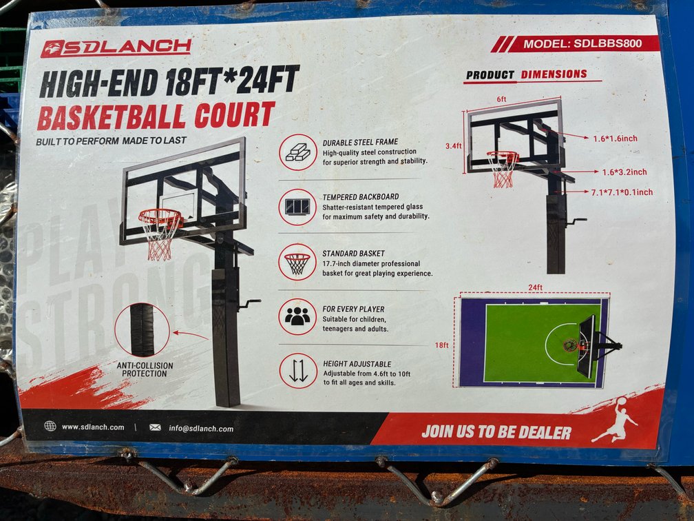 SDLanch 18'x24' High-End Basketball Court