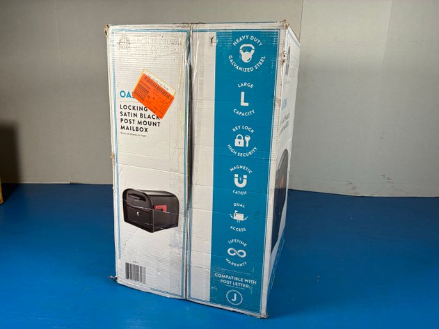 Image for Architectural Mailboxes Oasis 360 Black, Large, Steel, Locking Parcel Mailbox with 2-Access Doors