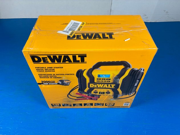 Image for Dewalt 2000-Peak Amp Portable Jump Starter with Digital Compressor, USB and AC Power Bank