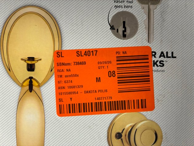 Image for Kwikset Dakota Polished Brass Keyed Entry Single Cylinder Door Handleset with Tylo Doorknob Featuring Smartkey Security