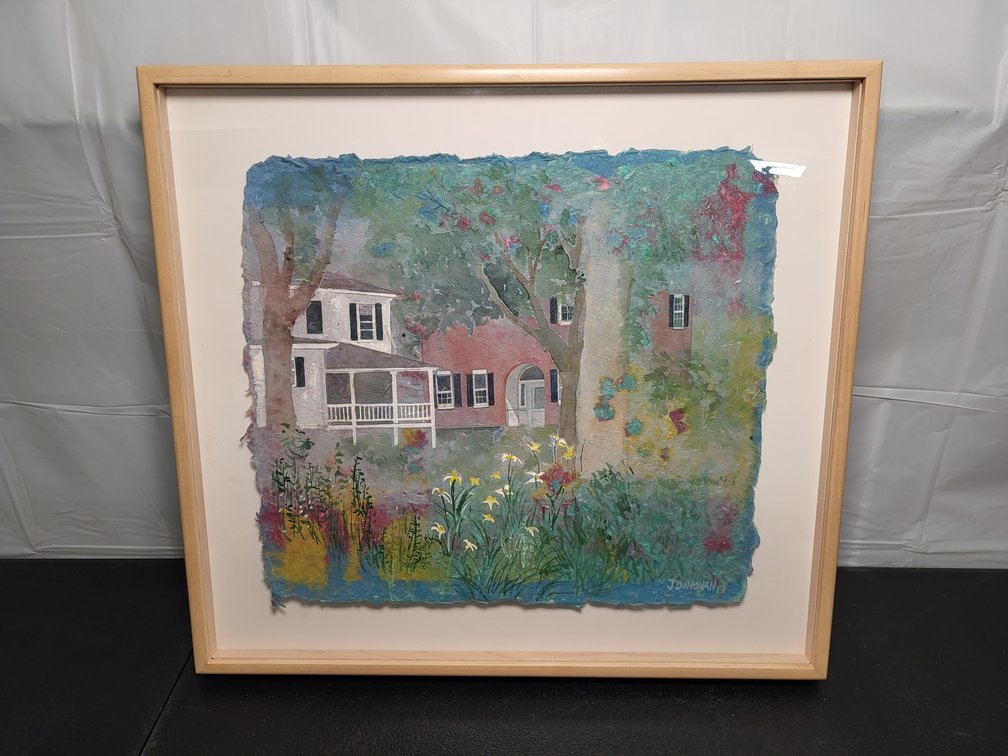 Painting on hand made paper. J. Donovan