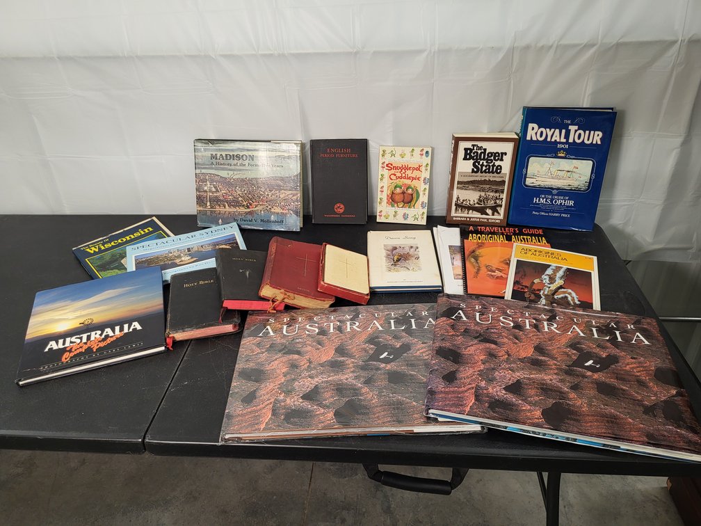 (15) Assorted hardcover books and magazines