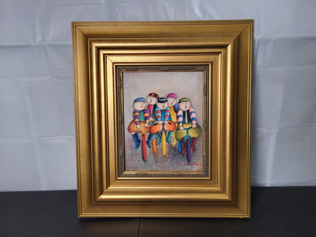 J Roy Baz framed oil painting