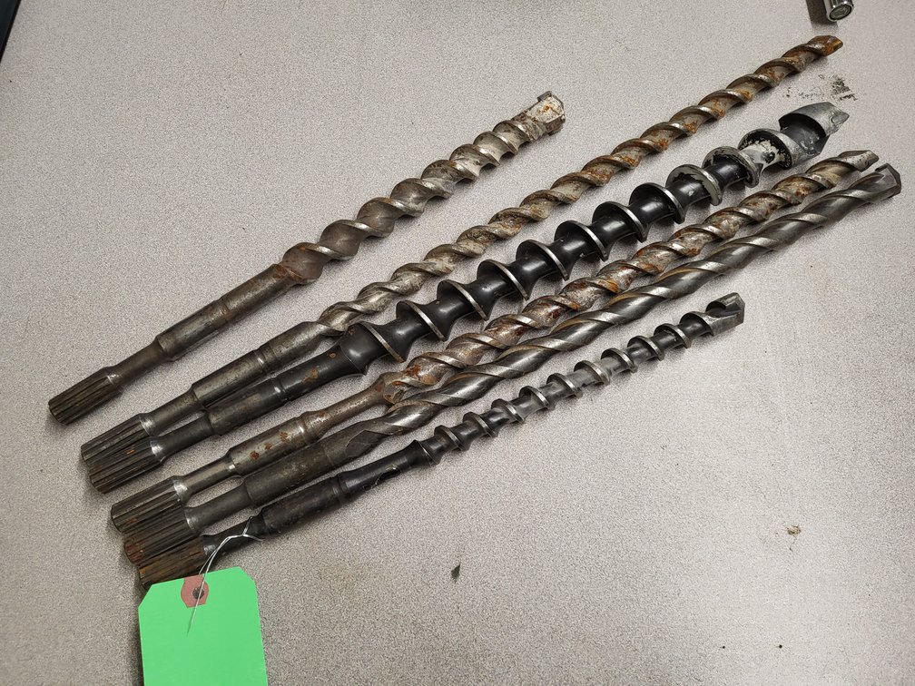 (6) spline shank hammer drill bits