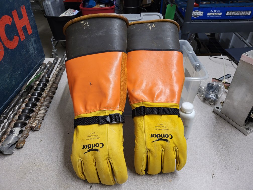 Condor 15" leather electrician protection gloves