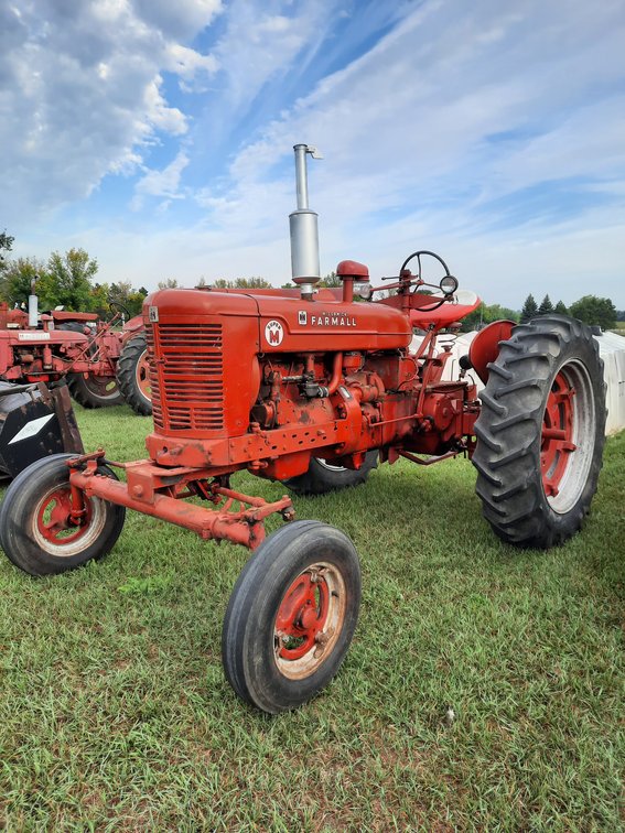 McCormick Farmall Super M tractor with Schwartz wide front