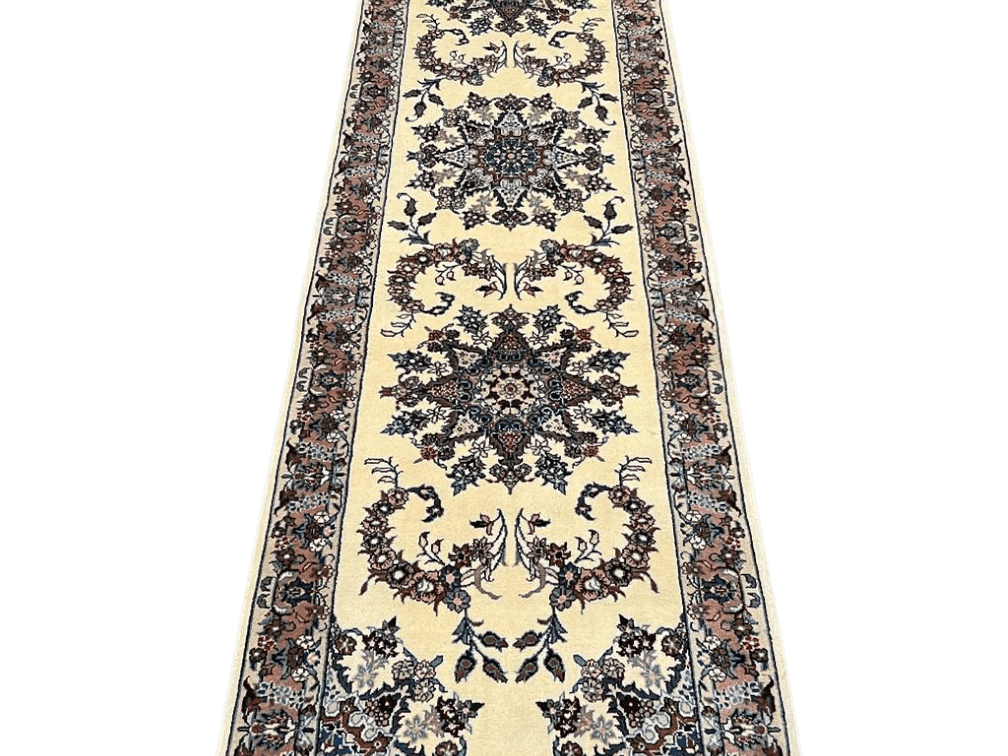 $2,400 Persian Mashad Hand-Knotted Runner, Fine Wool 2'8" x 9'7"