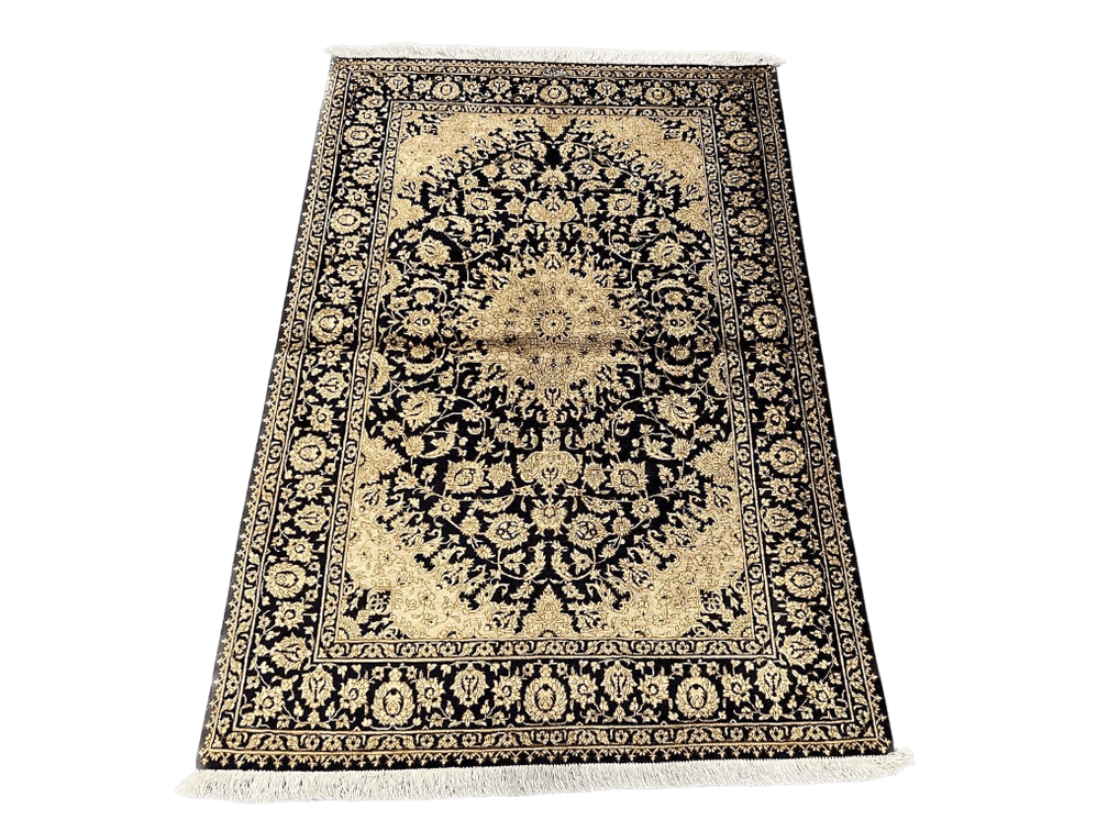 $15,700 Persian Qum Silk Hand-knotted Rug 3'4" x 4'11"