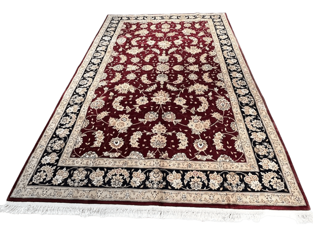 $4,160 Luxurious Tabriz-Style Wool & Silk Rug 5'9" x 8'9"