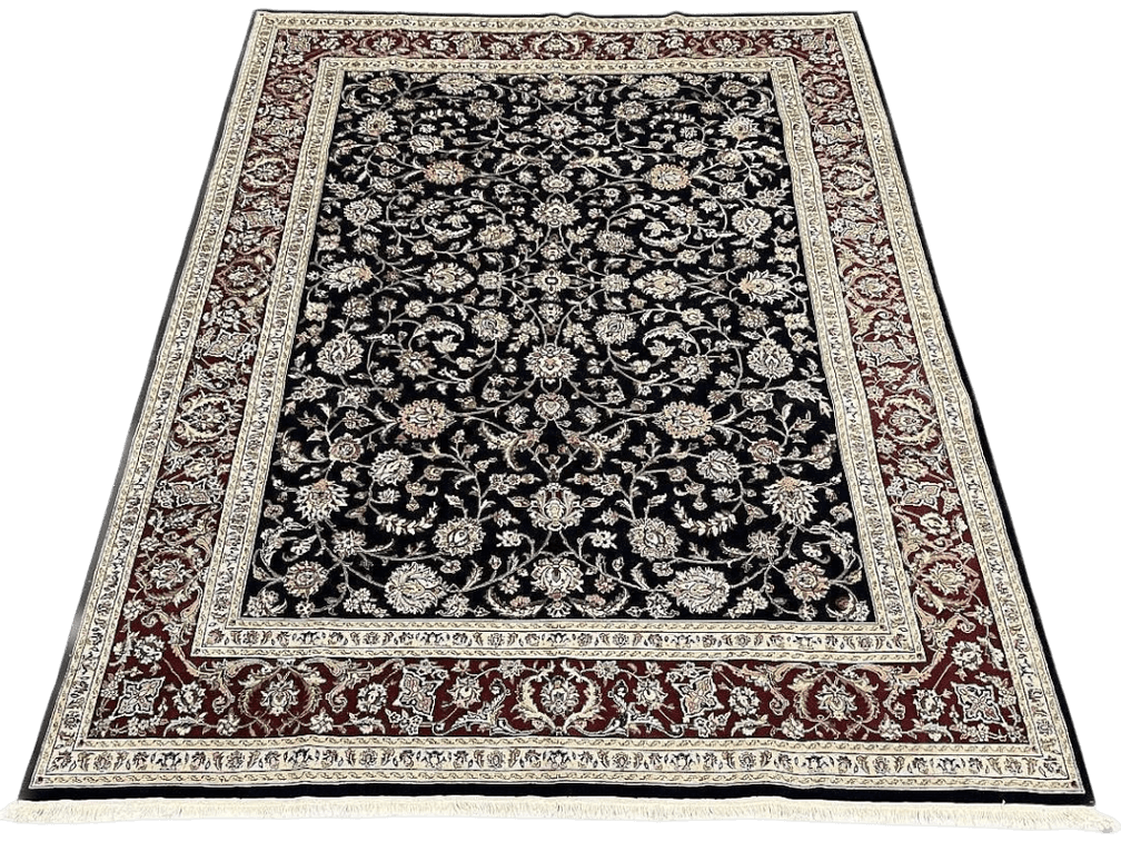 $8,150 Luxury Tabriz Design Wool & Silk Handknotted Rug 8'6" x 11'6"