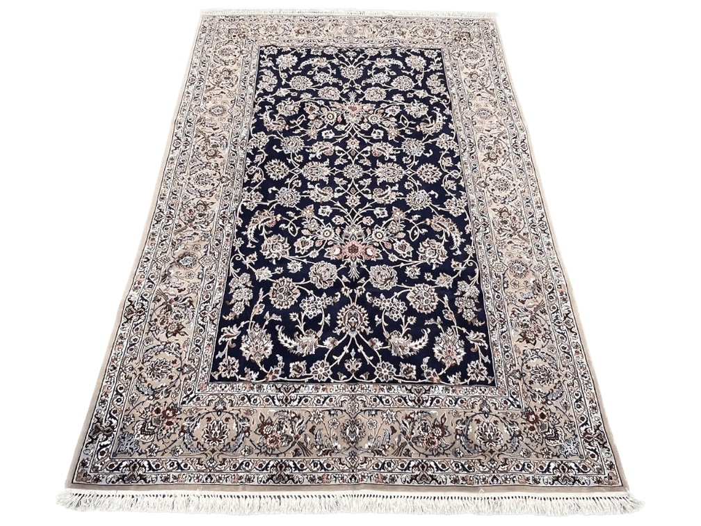 $23,850 Fine Persian Isfahan Silk Rug 4'5" x 7'6"
