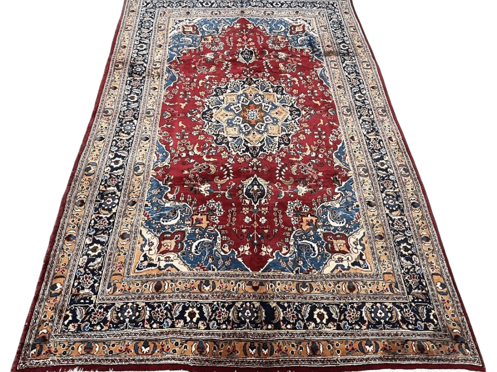 $3,225 Persian Mashad Wool Rug 6'8" x 10'1"