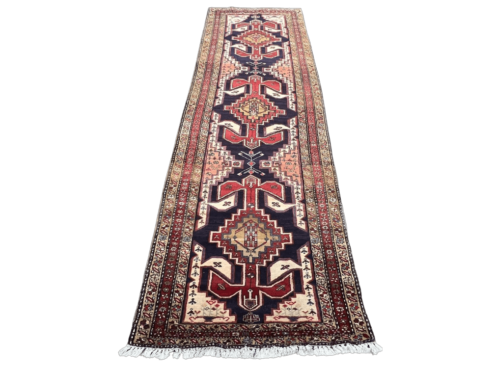 $3,720 Persian Heriz Runner 3'6" x 11'1" Wool