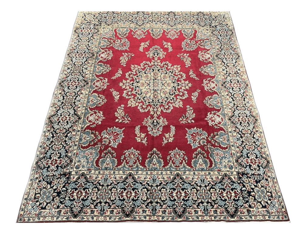 $5,375 Persian Kerman Wool Rug 9'5" x 12'9"