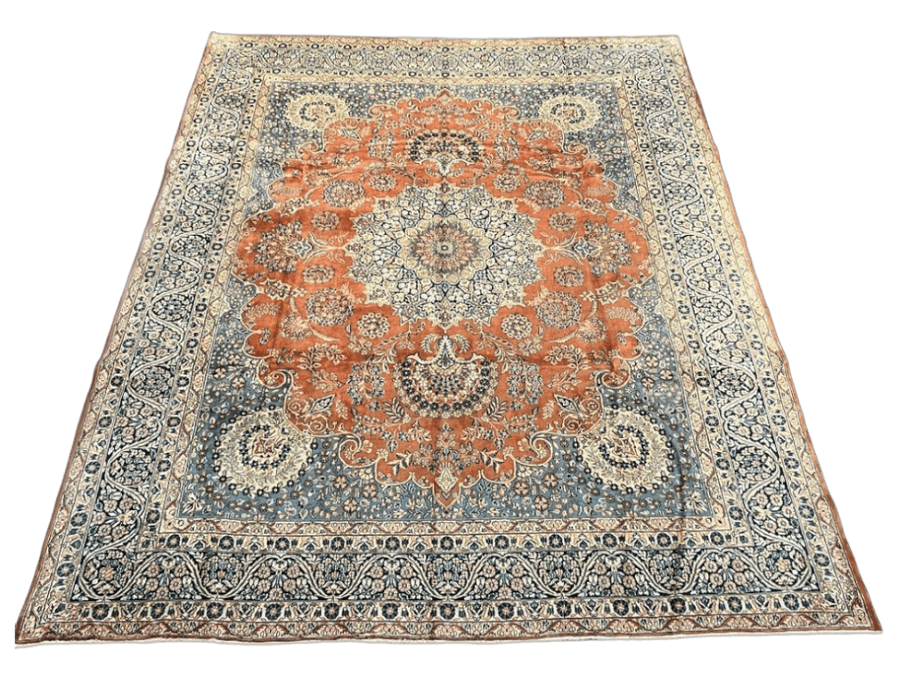 $14,805 Fine Persian Kerman Wool Rug 10'1" x 12'9"