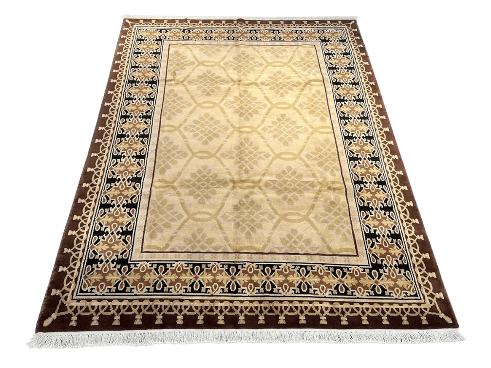 $8,235 Tibetan Design Handmade Wool Rug 9'0" x 11'11"