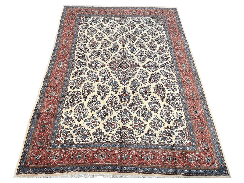 $10,840 Persian Sarouk Wool Rug 9'11" x 13'8"