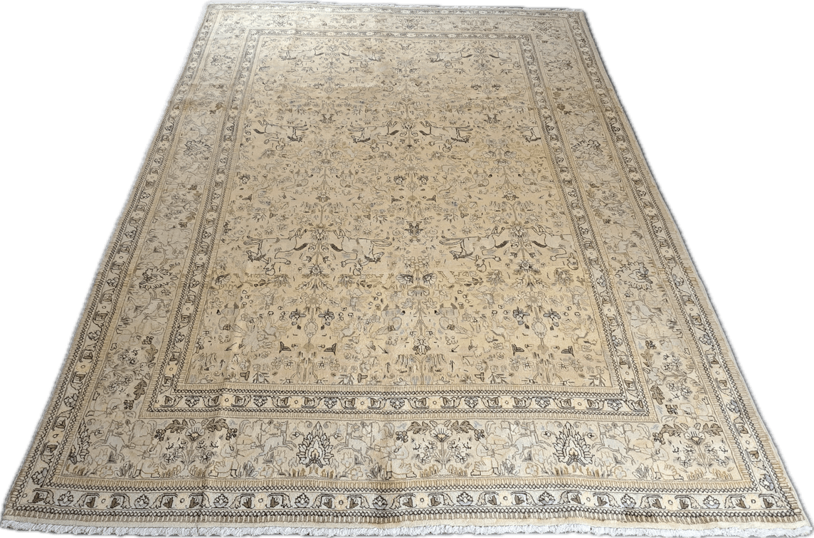 $12,600 Persian Tabriz Handmade Wool Rug 8'9" x 12'6"