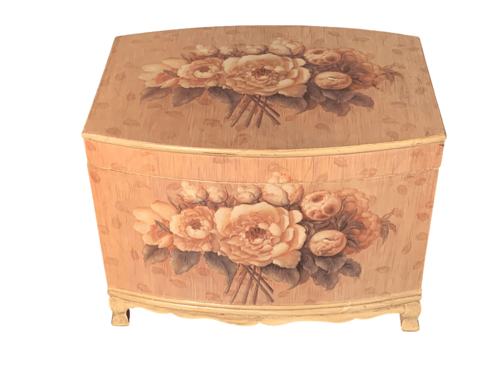 Decorative Wooden Floral Painted Storage Chest