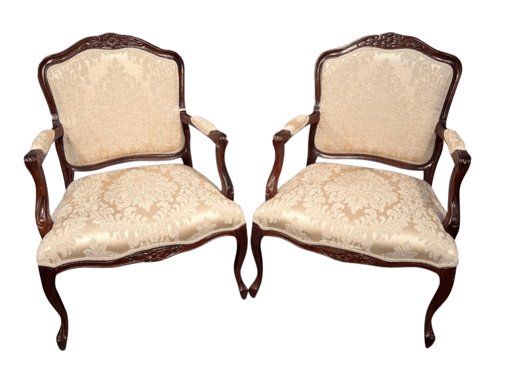 $1,600 Italian Bergere Armchairs, Pair